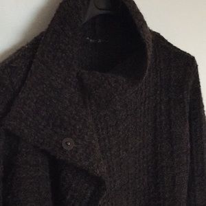Eileen Fisher X-Small Sweater Coat Snap Button Neck